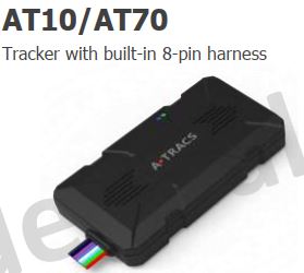 ATEL AT70 IP67 hardwired vehicle and fleet tracker with starter inhibit I/O