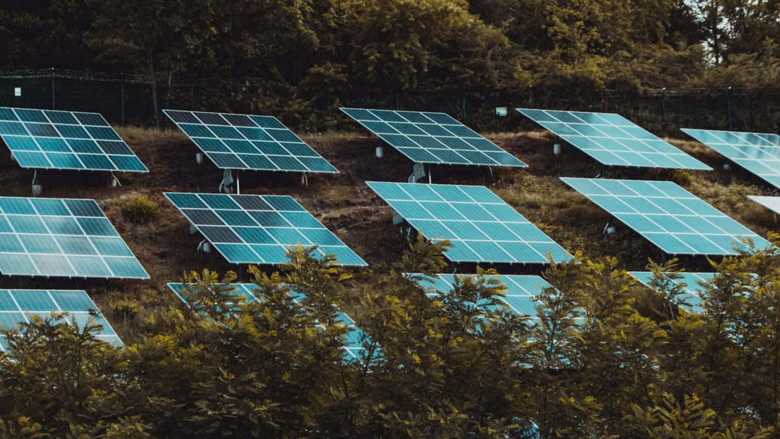 Solar panel array where inverter and meter data is collected by a gateway